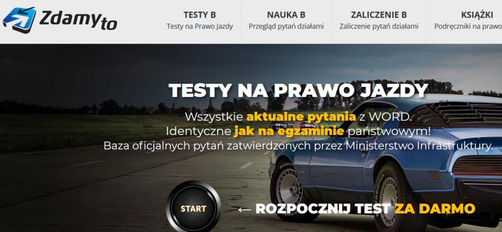 Testy na prawo jazdy – ZdamyTo.com